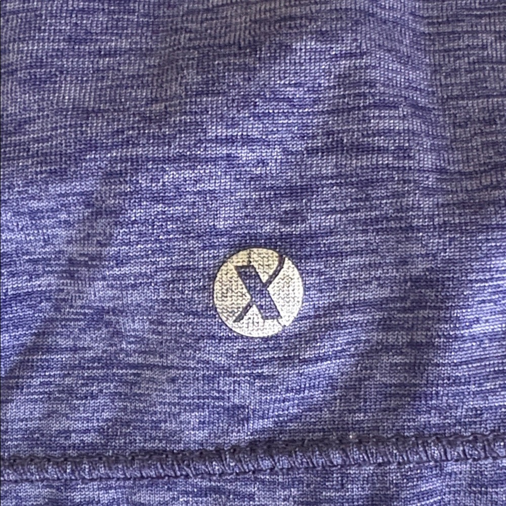 3X Heathered Purple Navy V-Neck Active Tshirt - Picture 4 of 4